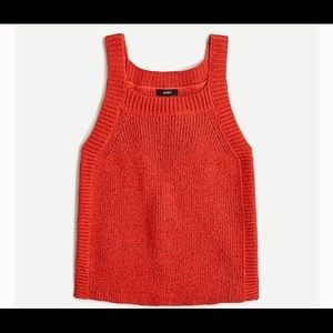 J Crew Orange woven tank NWT